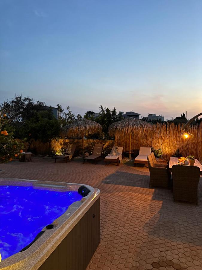 Villa Aspasia With Private Jacuzzi - Oasis Resort 코키노스 피르고스 외부 사진